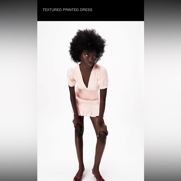 Zara smocked pink dress - Picture 1 of 5